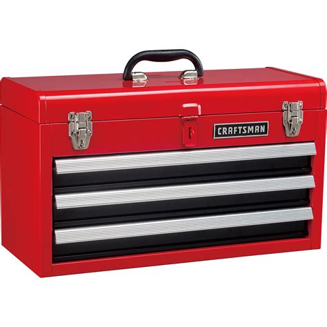 craftsman 20 metal hand box|CRAFTSMAN 20 Inch Wide 3 Drawer Metal Tool Box With Ball .